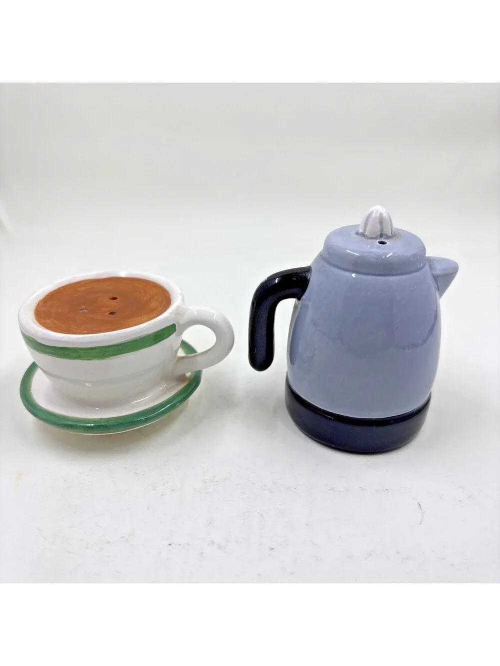 Vintage OCI Coffee Pot & Coffee Cup Salt and Pepper Shakers 1994